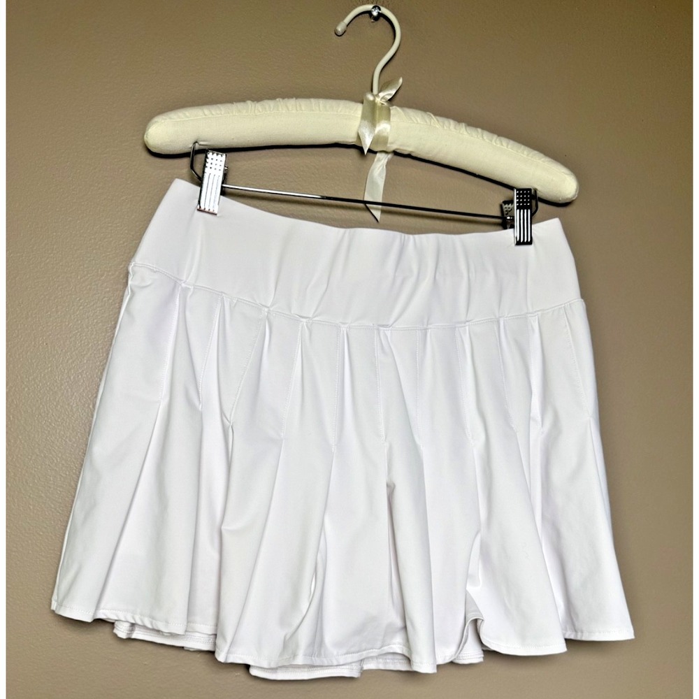 Prince Pleated White Tennis Skirt Skort Womens Size M Athletic Solid White